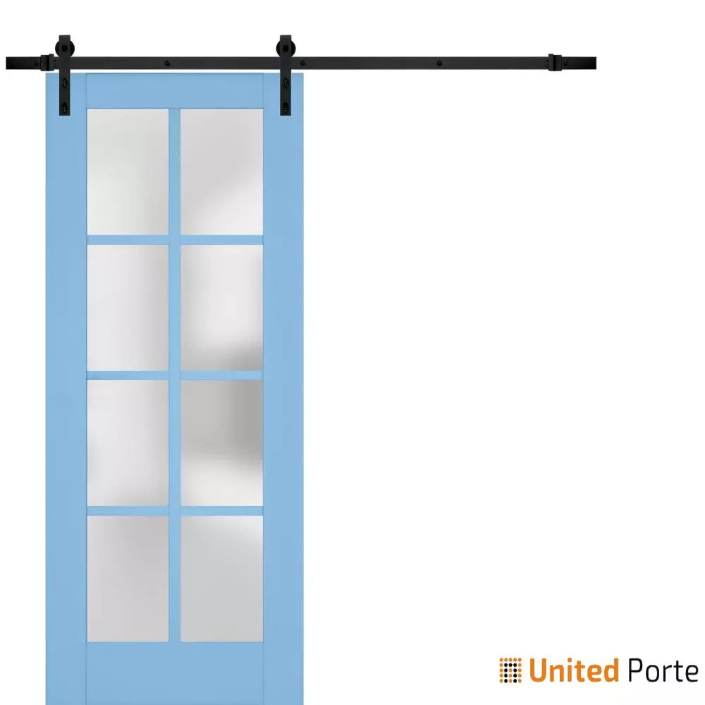 Sturdy Barn Door with Frosted Glass | Solid Panel Interior Doors | Buy Doors Online