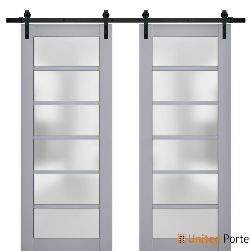 Sturdy Barn Door with Frosted Glass | Solid Panel Interior Doors | Buy Doors Online