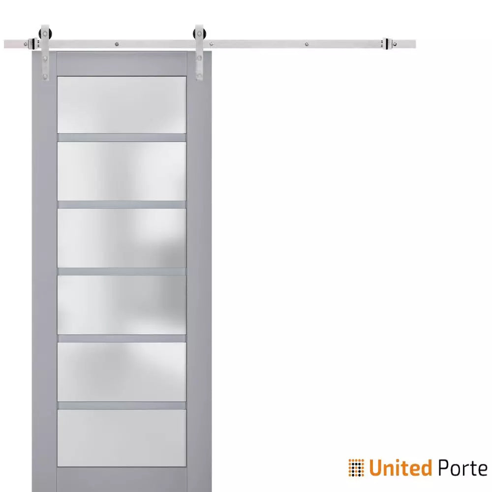 Sturdy Barn Door with Frosted Glass | Solid Panel Interior Doors | Buy Doors Online