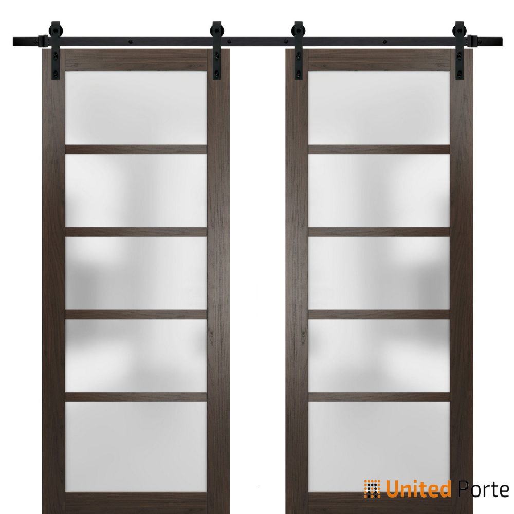 Sturdy Barn Door with Frosted Opaque Glass | Solid Panel Interior Doors | Buy Doors Online