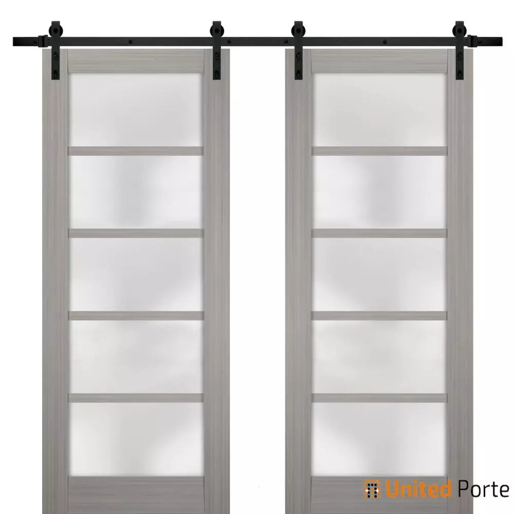Sturdy Barn Door with Frosted Opaque Glass | Solid Panel Interior Doors | Buy Doors Online
