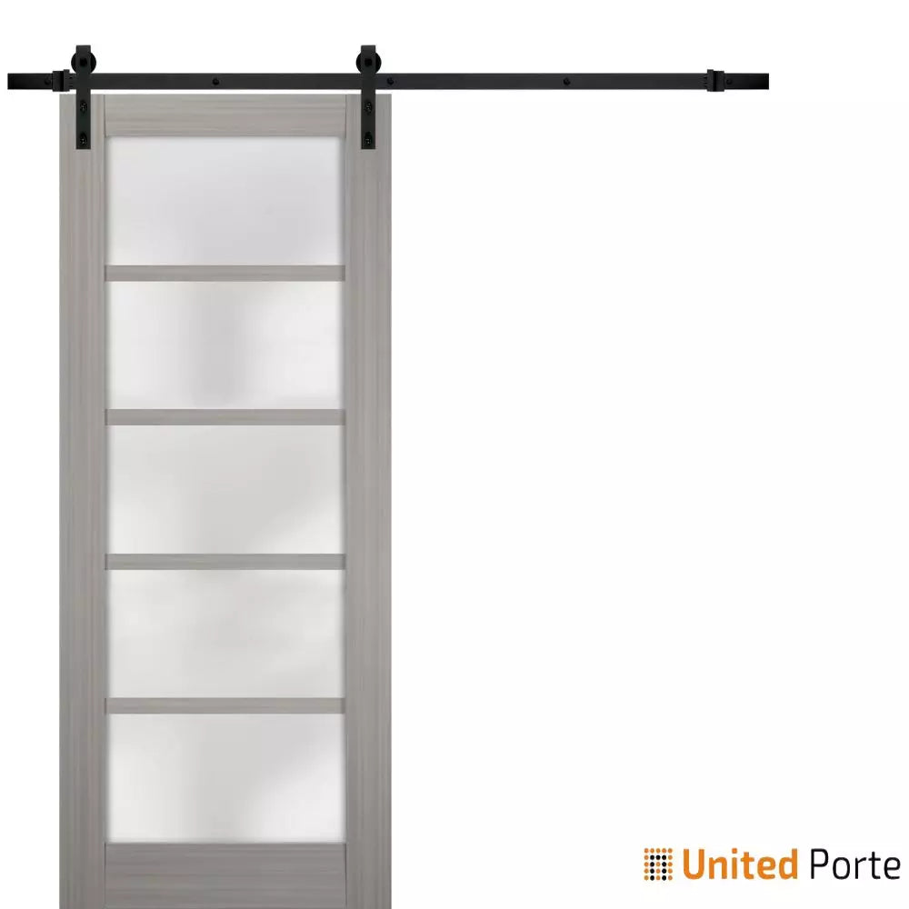 Sturdy Barn Door with Frosted Opaque Glass | Solid Panel Interior Doors | Buy Doors Online