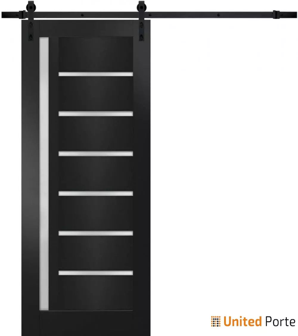 Sturdy Barn Door with Frosted Glass | Solid Panel Interior Doors | Buy Doors Online