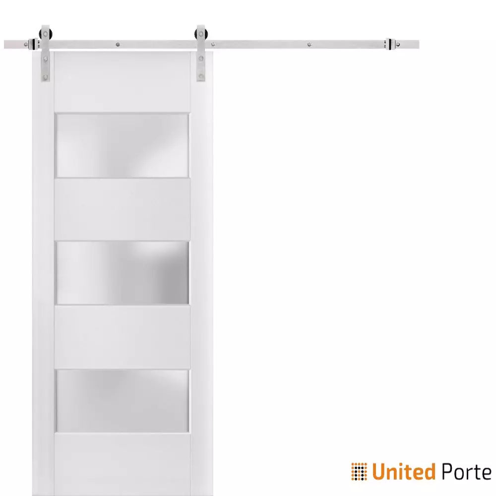 Sturdy Barn Door with Frosted Glass | Solid Panel Interior Doors | Buy Doors Online