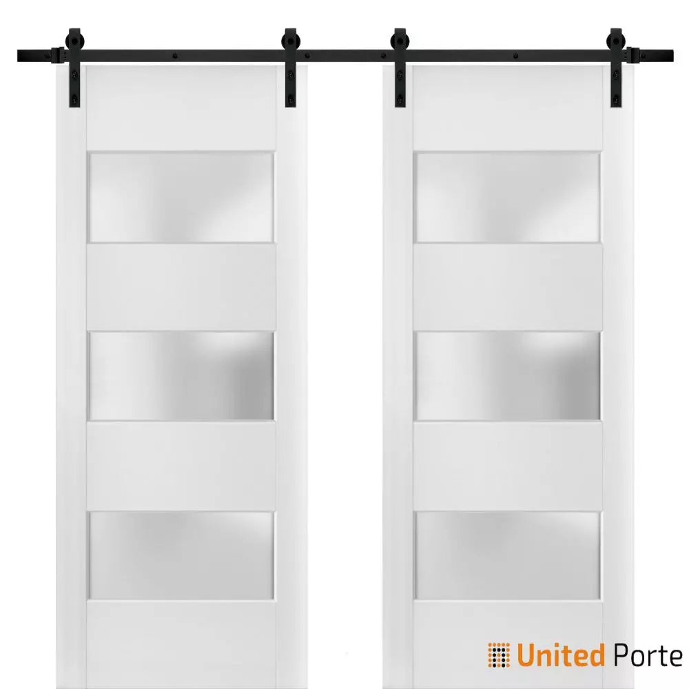 Sturdy Barn Door with Frosted Glass | Solid Panel Interior Doors | Buy Doors Online