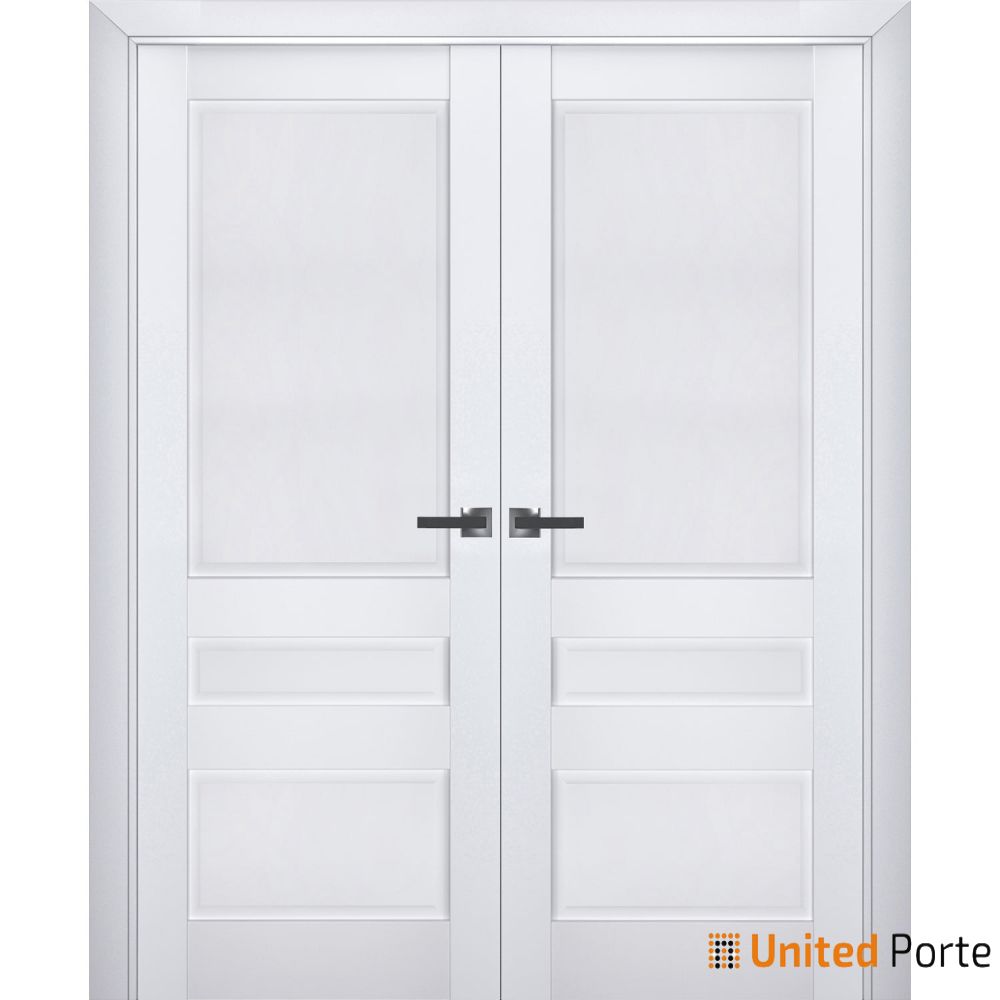 Swing Interior Solid French Door with Decorative Panels | Bathroom Bedroom Sturdy Doors | Buy Doors Online