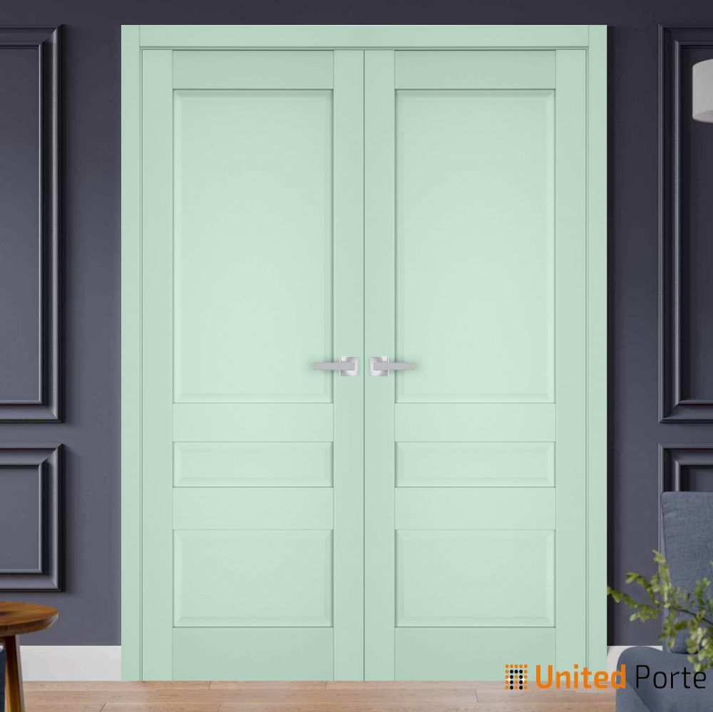 Swing Interior Solid French Door with Decorative Panels | Bathroom Bedroom Sturdy Doors | Buy Doors Online