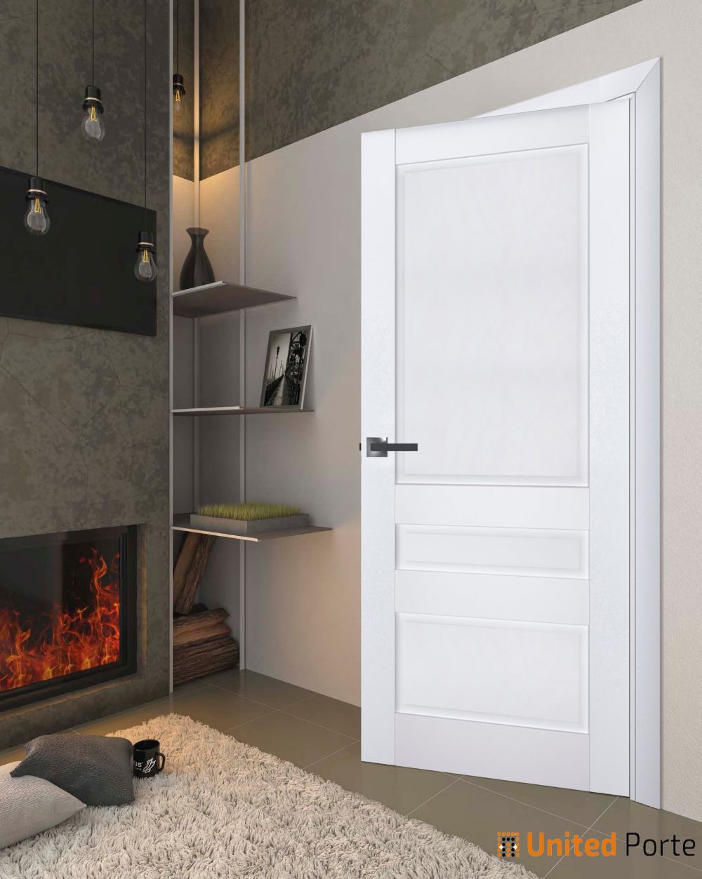Swing Interior Solid French Door with Decorative Panels | Bathroom Bedroom Sturdy Doors | Buy Doors Online