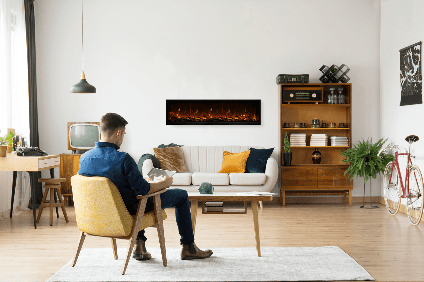 Symmetry Bespoke Xtra Tall Smart Electric Fireplace | Amantii | Wifi Enabled | Buy Fireplaces Online