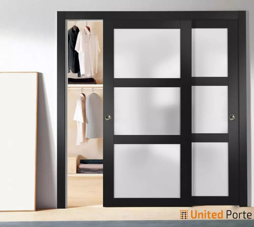 sliding closet bypass door frosted glass buy online