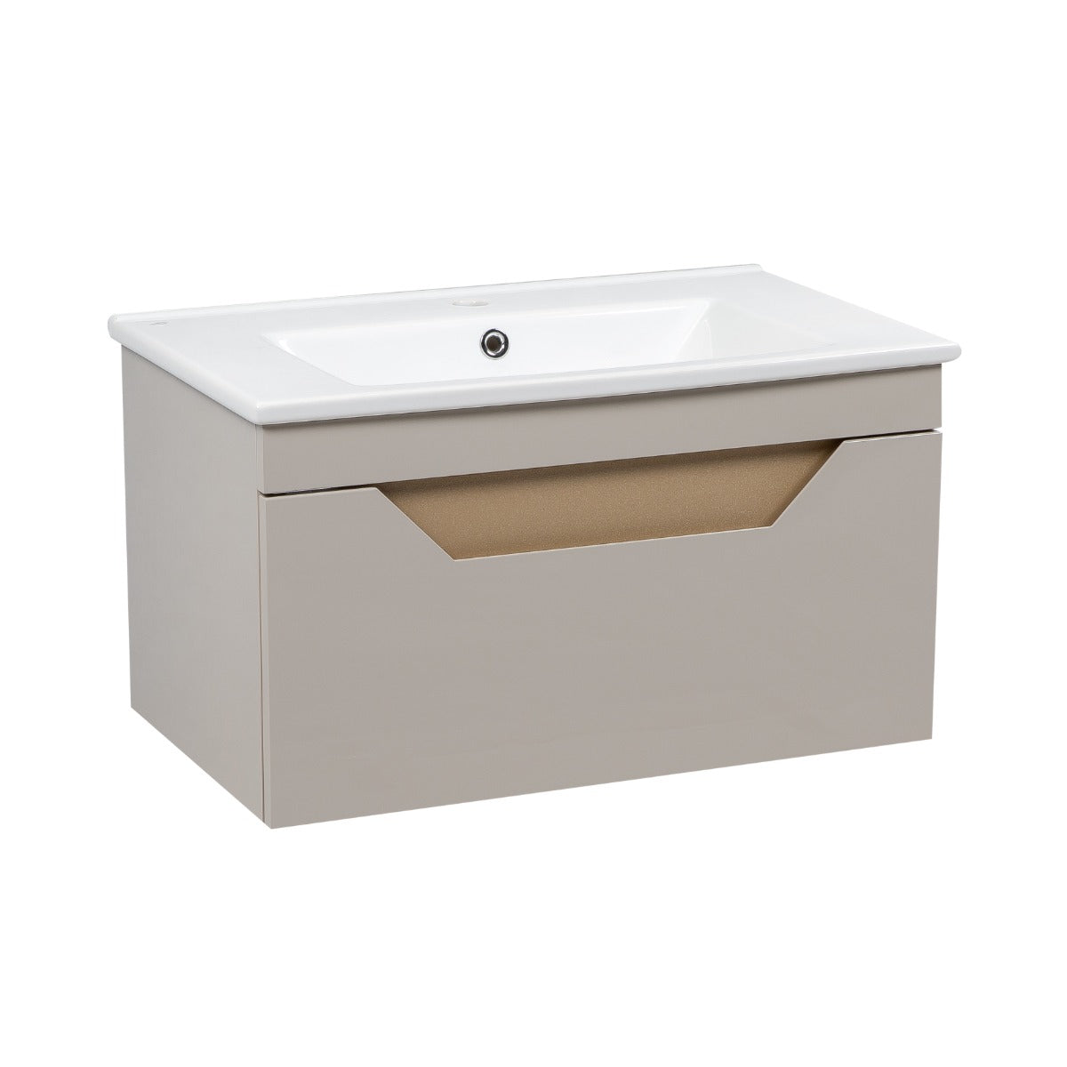 Modern Wall-Mount Bathroom Vanity with Washbasin | Troy Collection | Non-Toxic Fire-Resistant MDF | Buy Vanity Online