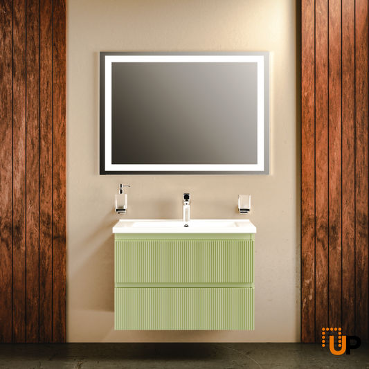 Modern Wall-Mount Bathroom Vanity with Washbasin | Edison Collection | Non-Toxic Fire-Resistant MDF-30"-34"-40" | Buy Vanity Online