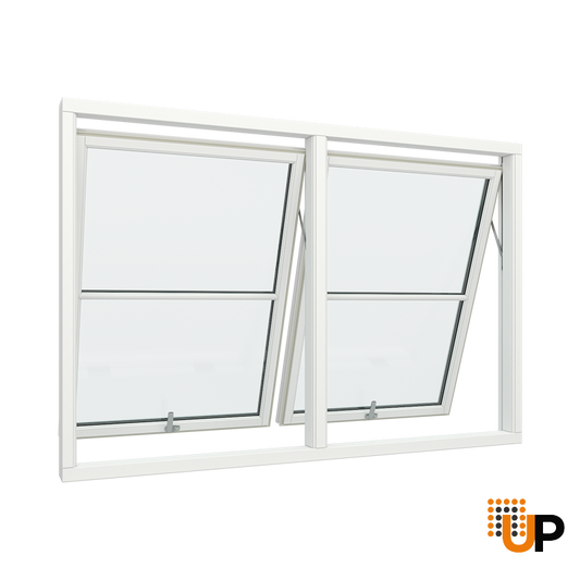 Bay 2 Windows Aluminum with Top Control | Double Pane | Transparent Glass | Buy Windows Online