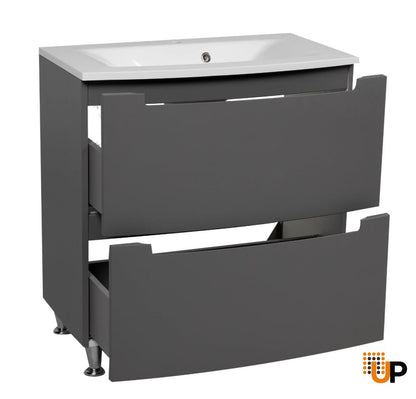 Modern Free Standing Bathroom Vanity with Washbasin | Delux Collection | Non-Toxic Fire-Resistant MDF | Buy Vanity Online