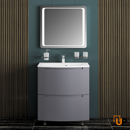 Modern Free Standing Bathroom Vanity with Washbasin | Delux Collection | Non-Toxic Fire-Resistant MDF | Buy Vanity Online