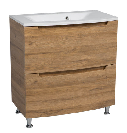 Modern Free Standing Bathroom Vanity with Washbasin | Delux Collection | Non-Toxic Fire-Resistant MDF | Buy Vanity Online