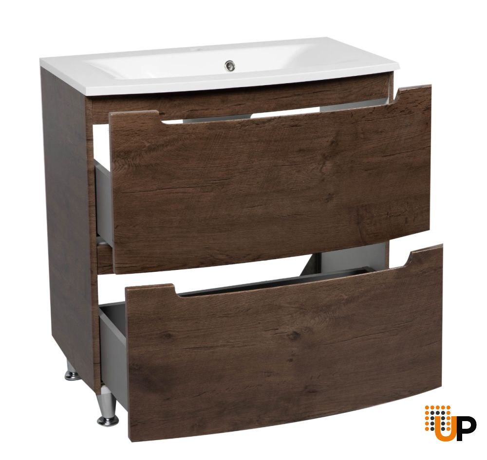 Modern Free Standing Bathroom Vanity with Washbasin | Delux Collection | Non-Toxic Fire-Resistant MDF | Buy Vanity Online