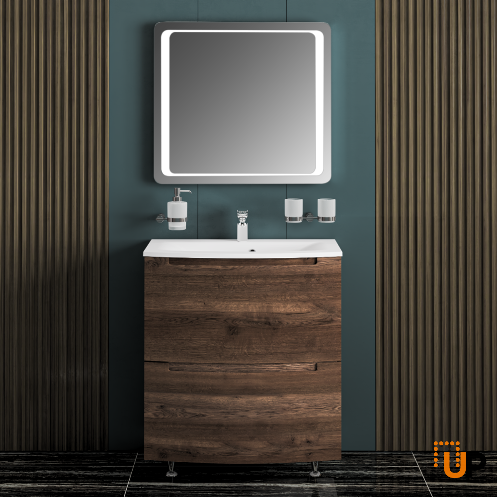 Modern Free Standing Bathroom Vanity with Washbasin | Delux Collection | Non-Toxic Fire-Resistant MDF | Buy Vanity Online