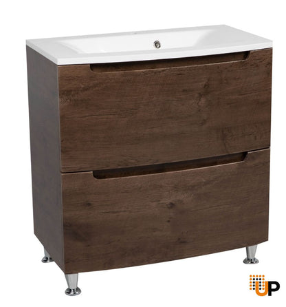 Modern Free Standing Bathroom Vanity with Washbasin | Delux Collection | Non-Toxic Fire-Resistant MDF | Buy Vanity Online