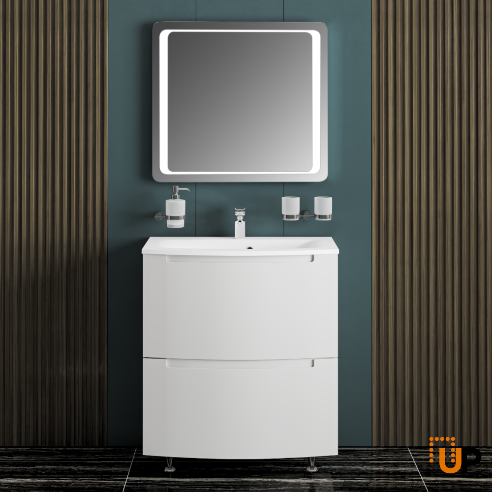 Modern Free Standing Bathroom Vanity with Washbasin | Delux Collection | Non-Toxic Fire-Resistant MDF | Buy Vanity Online