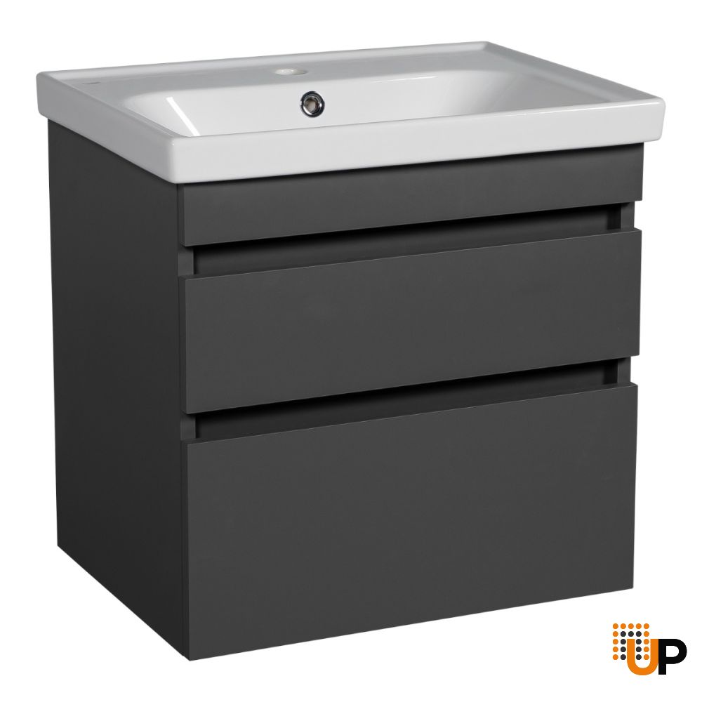 Modern Wall-Mounted Bathroom Vanity with Washbasin | Niagara Collection | Non-Toxic Fire-Resistant MDF-24" | Buy Vanity Online