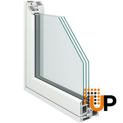 Top-Controlled Window PVC for 2 Rooms | Single Glass Panel | Double Pane | Transparent Glass | Buy Windows Online