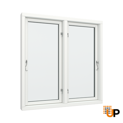 Top-Controlled Window PVC for 2 Rooms | Single Glass Panel | Double Pane | Transparent Glass | Buy Windows Online