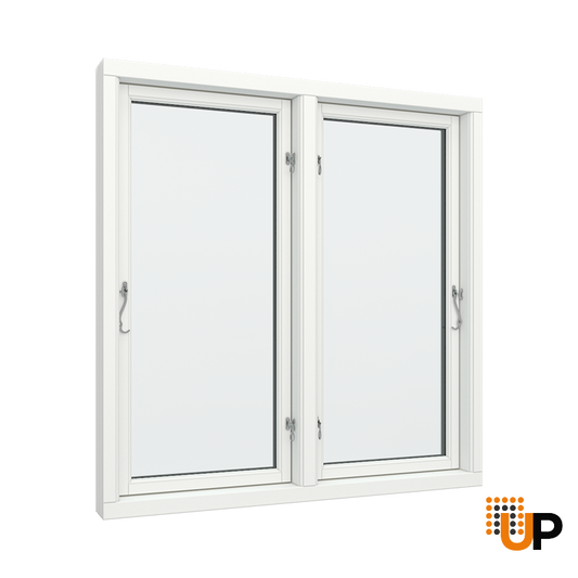 Top-Controlled Window PVC for 2 Rooms | Single Glass Panel | Double Pane | Transparent Glass | Buy Windows Online