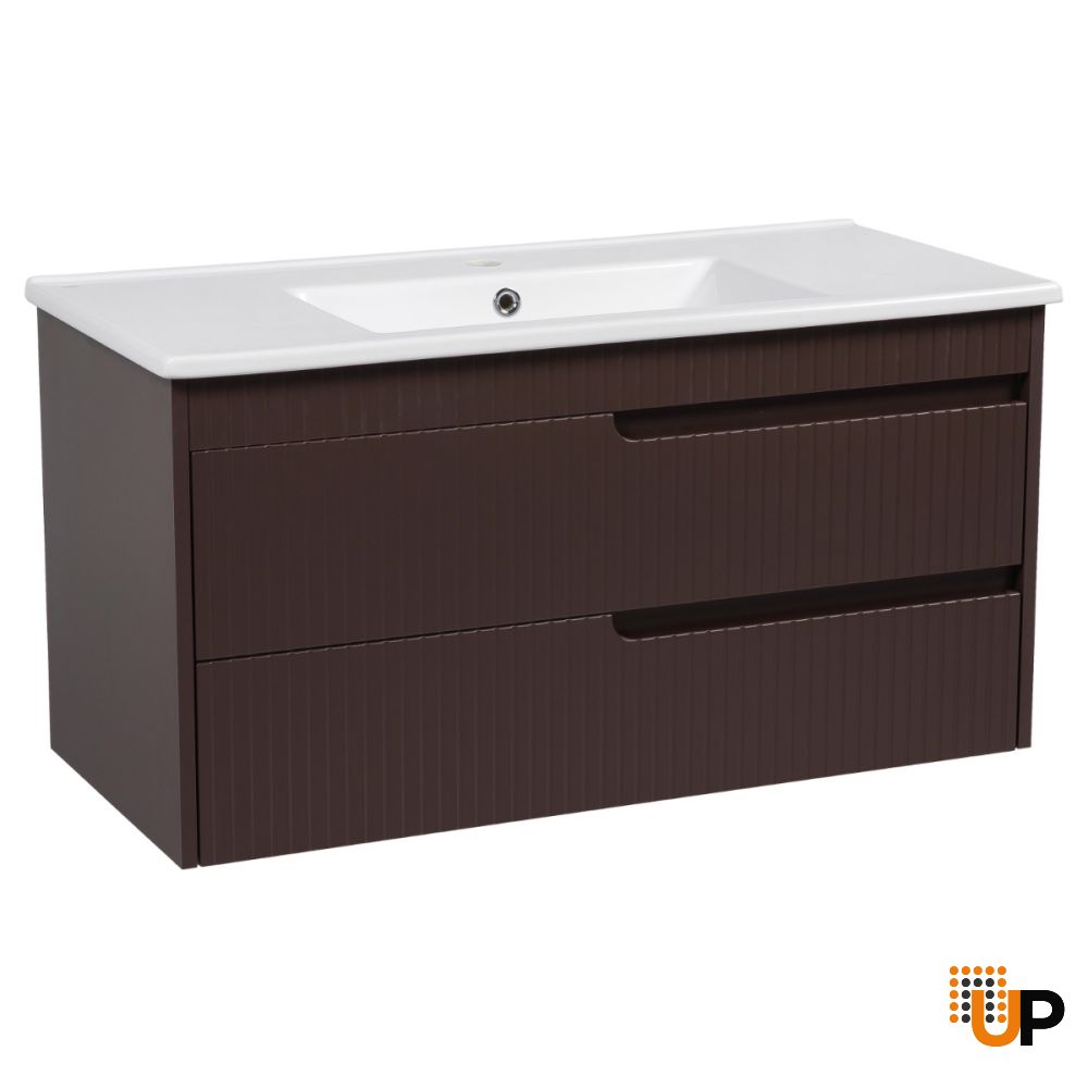 Modern Wall-Mount Bathroom Vanity with Washbasin | Judi Collection | Non-Toxic Fire-Resistant | Buy Vanity Online