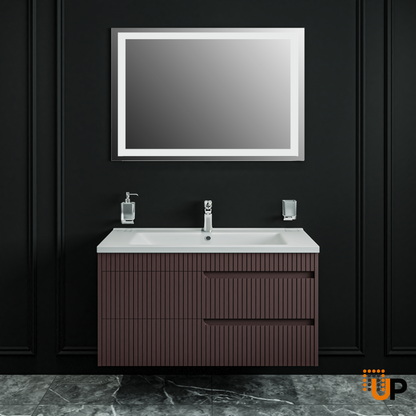 Modern Wall-Mount Bathroom Vanity with Washbasin | Judi Collection | Non-Toxic Fire-Resistant | Buy Vanity Online