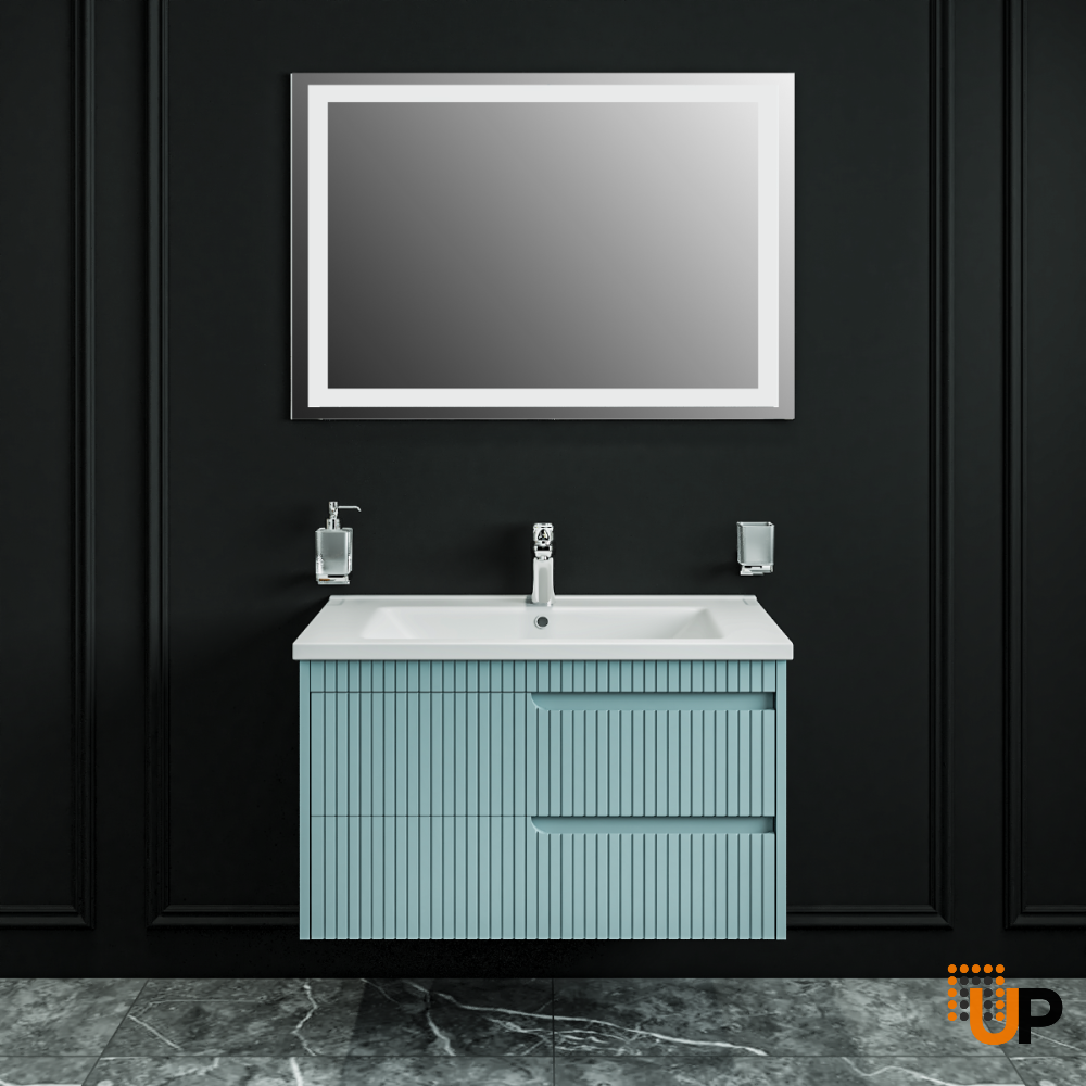 Modern Wall-Mount Bathroom Vanity with Washbasin | Judi Collection | Non-Toxic Fire-Resistant | Buy Vanity Online