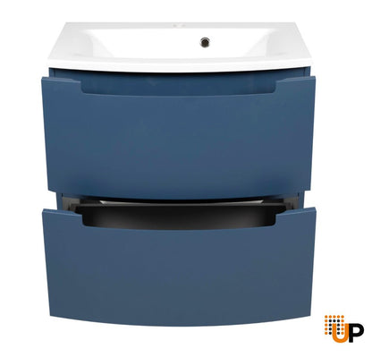 Modern Wall-Mount Bathroom Vanity with Washbasin | Delux Collection | Non-Toxic Fire-Resistant MDF-22,5" | Buy Vanity Online