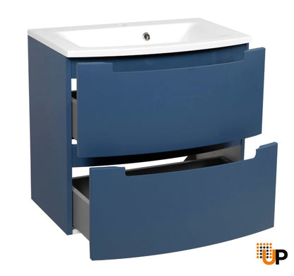 Modern Wall-Mount Bathroom Vanity with Washbasin | Delux Collection | Non-Toxic Fire-Resistant MDF-22,5" | Buy Vanity Online