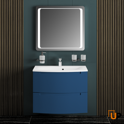 Modern Wall-Mount Bathroom Vanity with Washbasin | Delux Collection | Non-Toxic Fire-Resistant MDF-22,5" | Buy Vanity Online