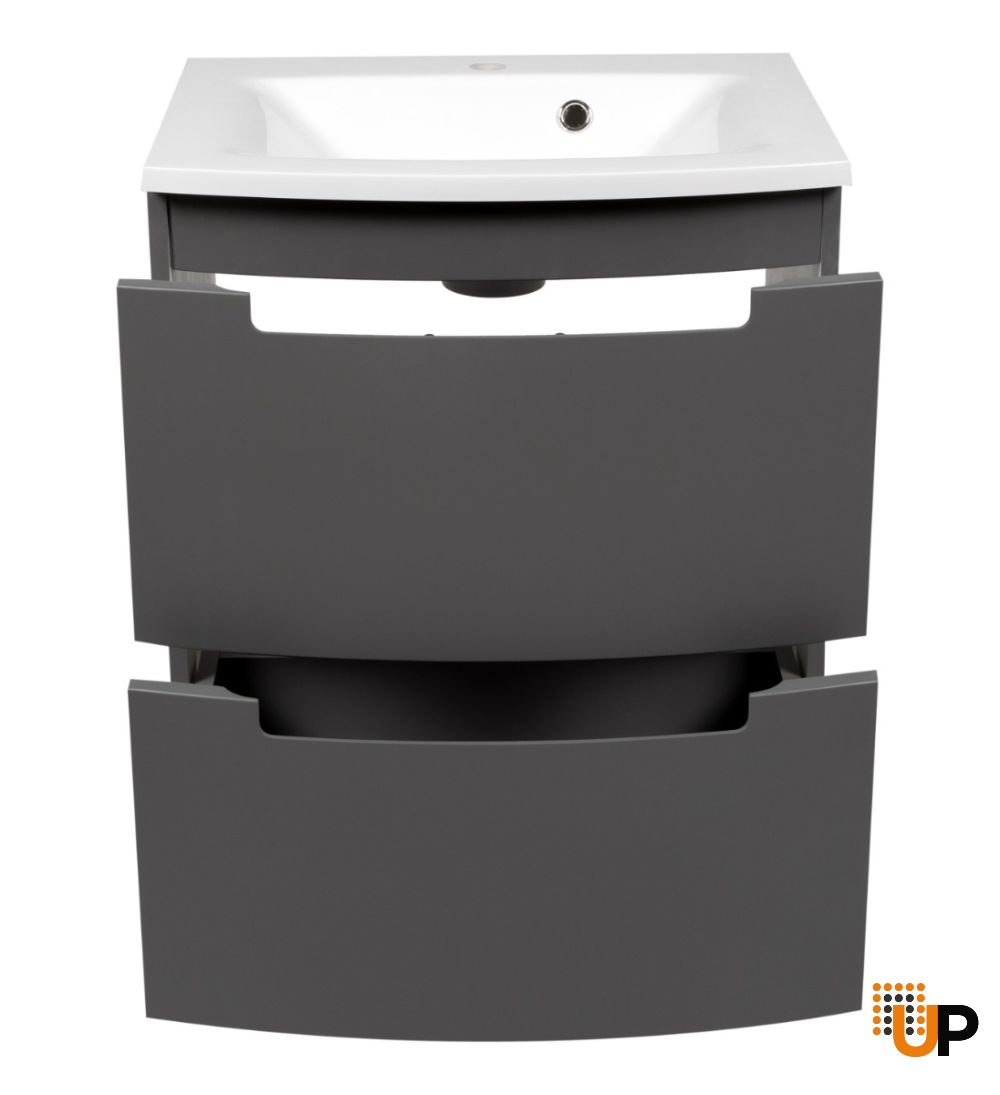 Modern Wall-Mount Bathroom Vanity with Washbasin | Delux Collection | Non-Toxic Fire-Resistant MDF-22,5" | Buy Vanity Online