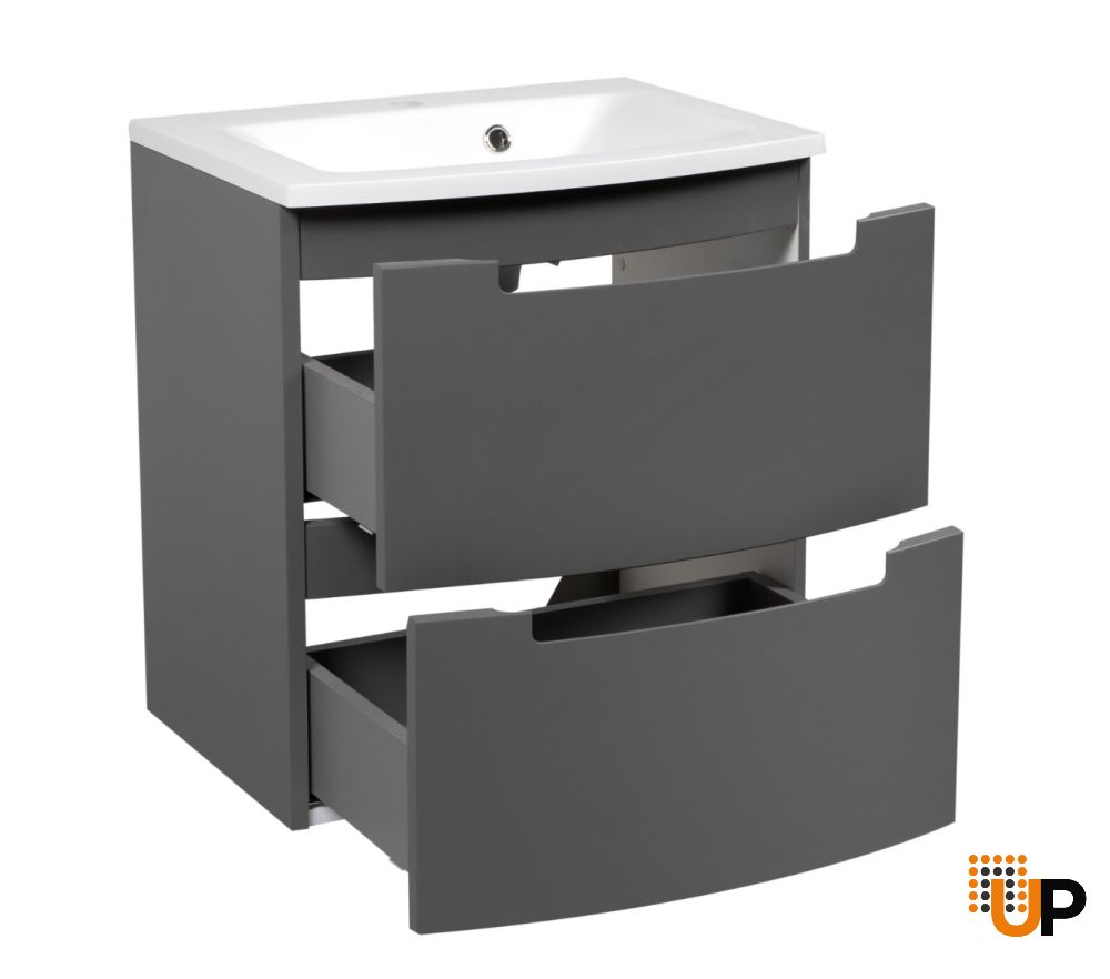 Modern Wall-Mount Bathroom Vanity with Washbasin | Delux Collection | Non-Toxic Fire-Resistant MDF-22,5" | Buy Vanity Online