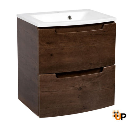 Modern Wall-Mount Bathroom Vanity with Washbasin | Delux Collection | Non-Toxic Fire-Resistant MDF-22,5" | Buy Vanity Online