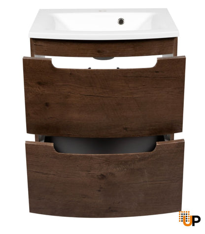 Modern Wall-Mount Bathroom Vanity with Washbasin | Delux Collection | Non-Toxic Fire-Resistant MDF-22,5" | Buy Vanity Online