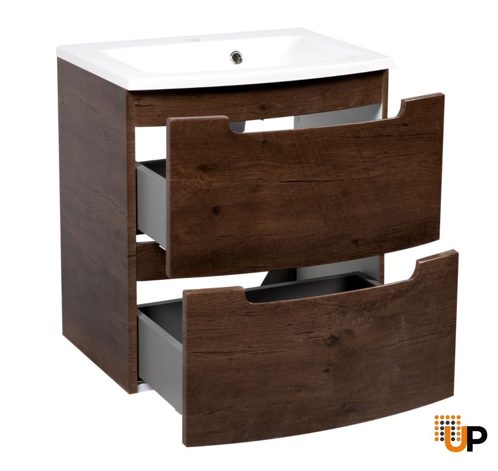 Modern Wall-Mount Bathroom Vanity with Washbasin | Delux Collection | Non-Toxic Fire-Resistant MDF-22,5" | Buy Vanity Online