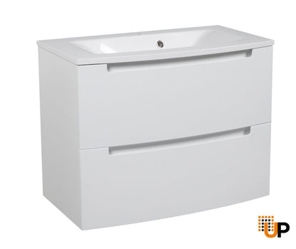 Modern Wall-Mount Bathroom Vanity with Washbasin | Delux Collection | Non-Toxic Fire-Resistant MDF-22,5" | Buy Vanity Online