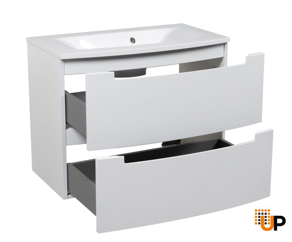 Modern Wall-Mount Bathroom Vanity with Washbasin | Delux Collection | Non-Toxic Fire-Resistant MDF-22,5" | Buy Vanity Online