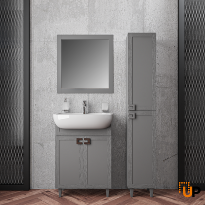 Modern Free standing Bathroom Vanity with Washbasin | Woodmix Collection | Non-Toxic Fire-Resistant MDF | Buy Vanity Online