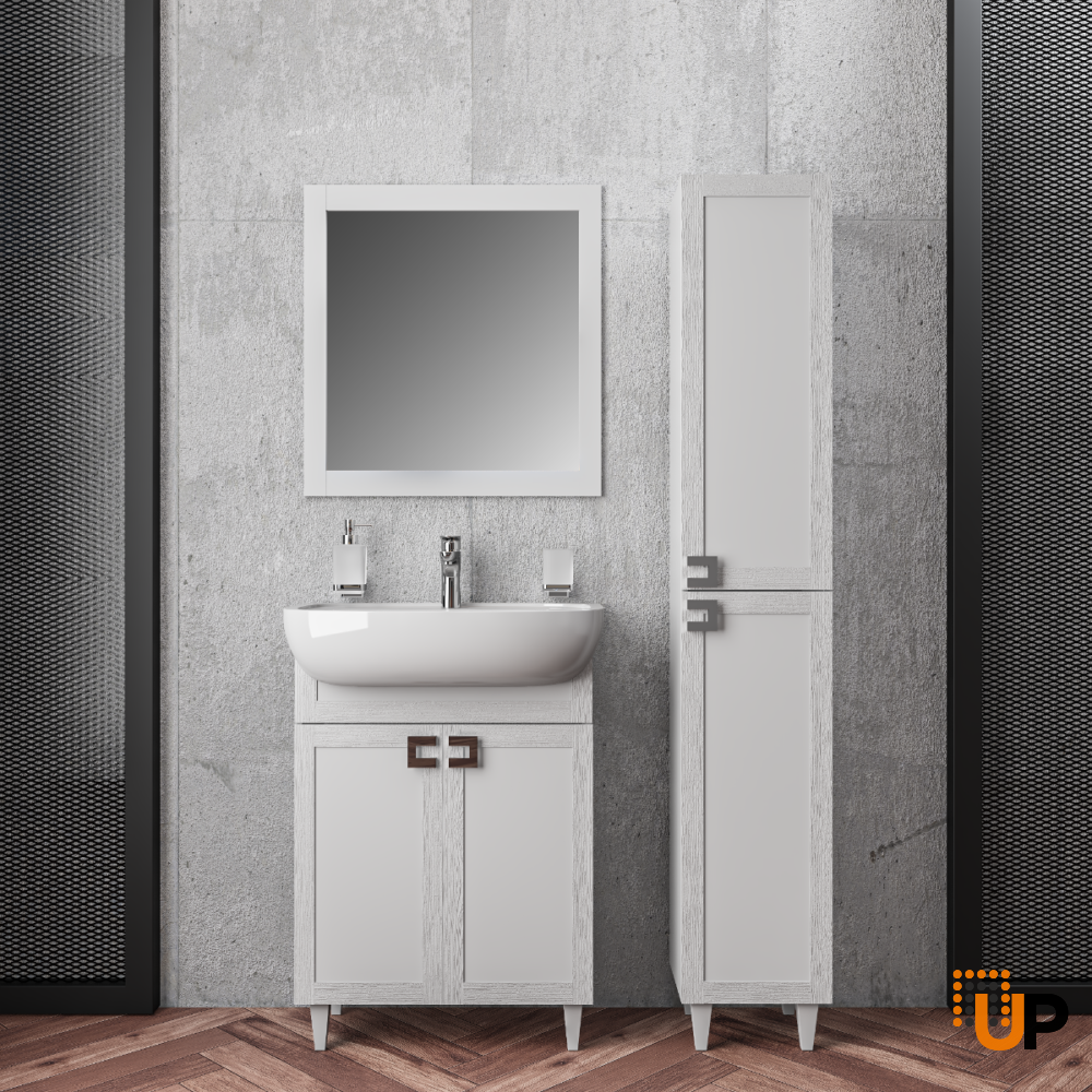 Modern Free standing Bathroom Vanity with Washbasin | Woodmix Collection | Non-Toxic Fire-Resistant MDF | Buy Vanity Online