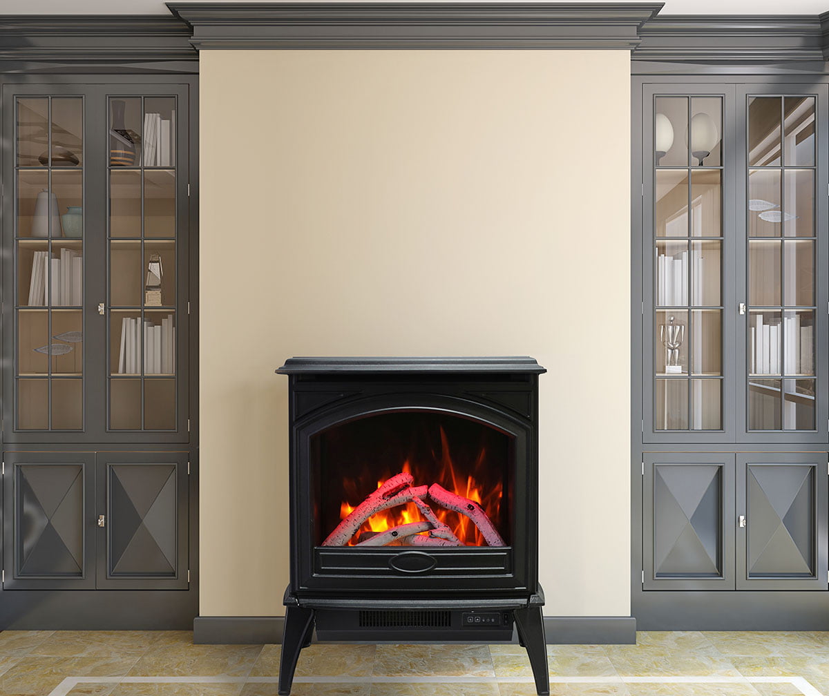 Cast Iron Freestand Electric Fireplace | Amantii  | Buy Fireplaces Online