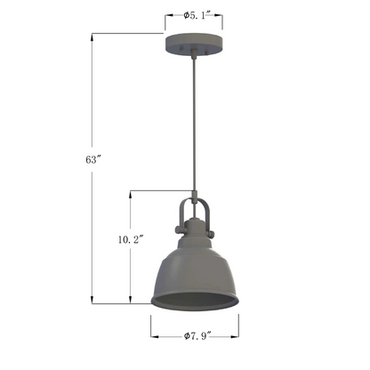 Bari Industrial | 1-Light Dimmable LED Pendant Light