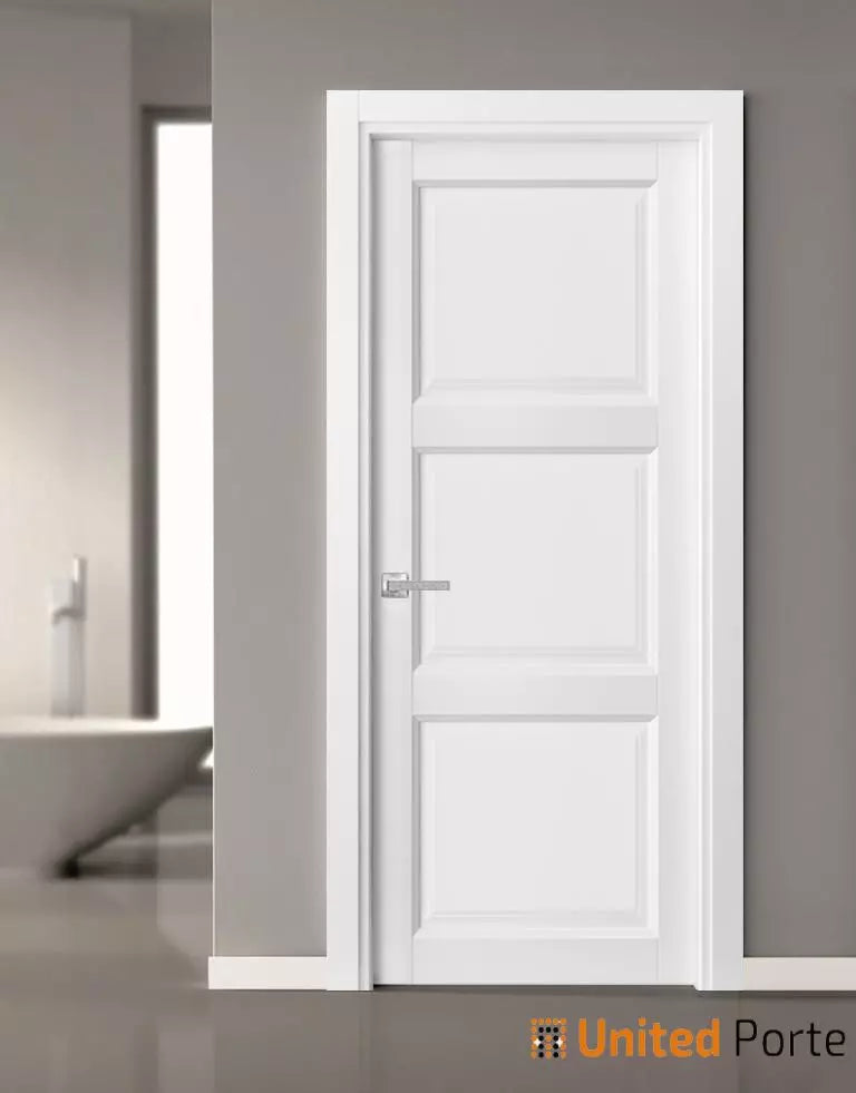 French Panel Solid Door with Hardware | Bathroom Bedroom Interior Sturdy Doors | Buy Doors Online