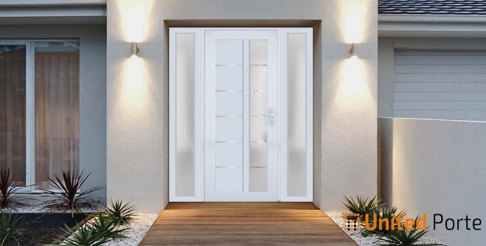 Front Exterior Prehung Fiber Glass Door with Frosted Glass | Commercial and Residential Doors | Buy Doors Online