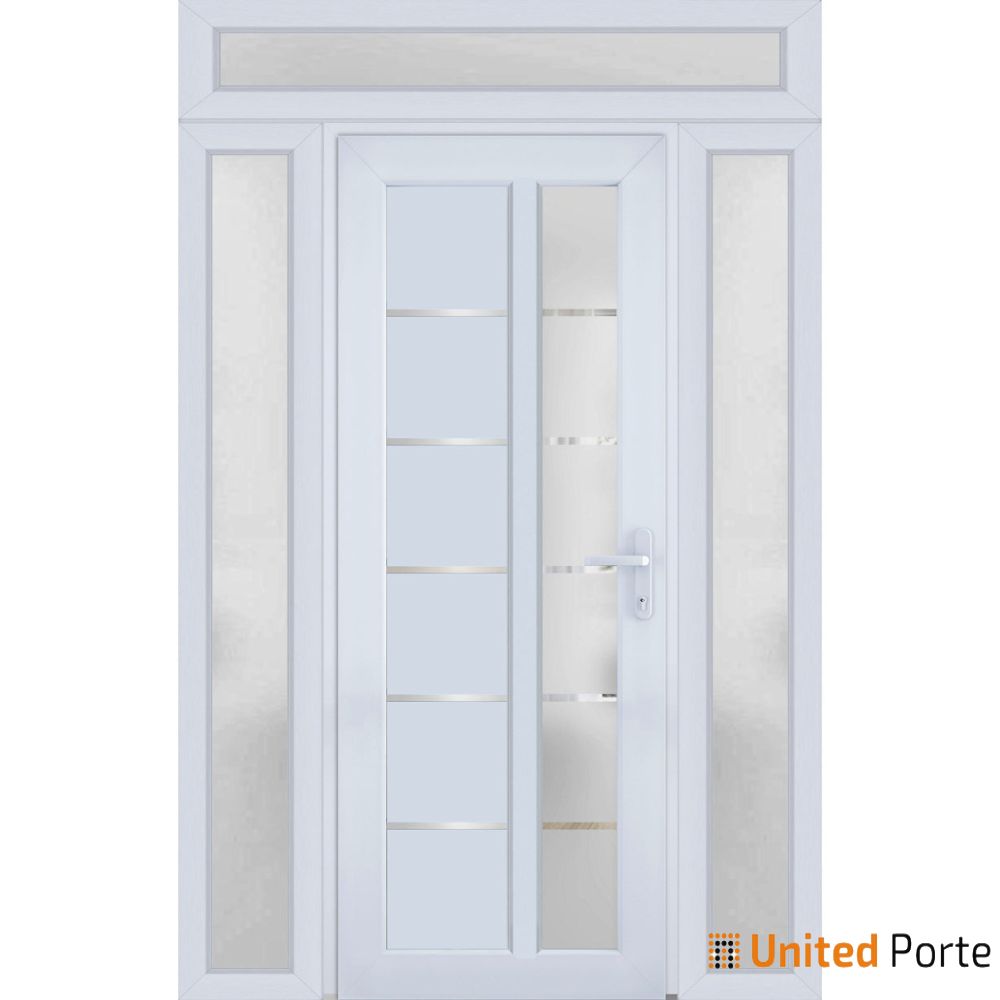 Front Exterior Prehung Fiber Glass Door with Frosted Glass | Commercial and Residential Doors | Buy Doors Online