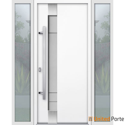 Front Exterior Prehung Steel Door | Single Modern Painted Door | 1713