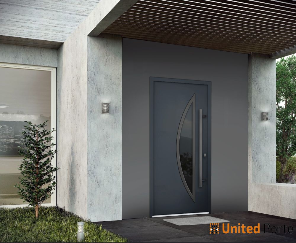 Front Exterior Prehung Steel Door | StaFront Exterior Prehung Steel Door | Stainless Inserts Single Modern Painted Doors | Buy Doors Online